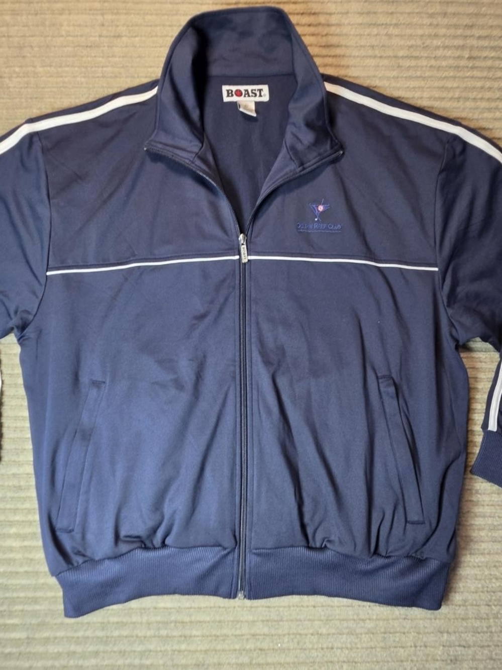 BOAST Men's Sz XL Full Zip Track Jacket $130 NEW. Ocean Reef Club Logo